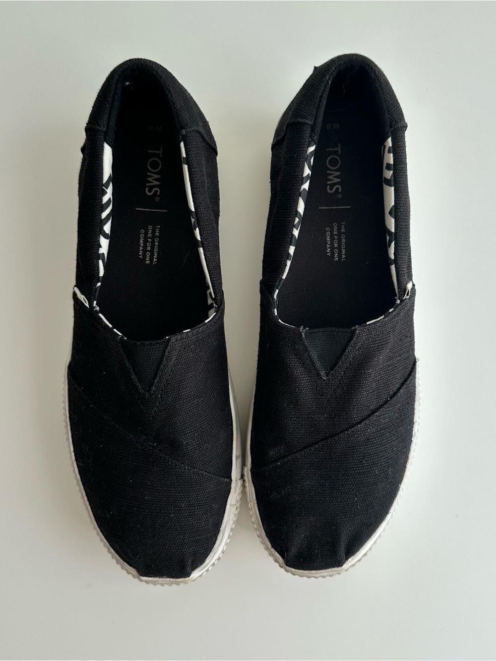 Toms canvas platform shoes- 8